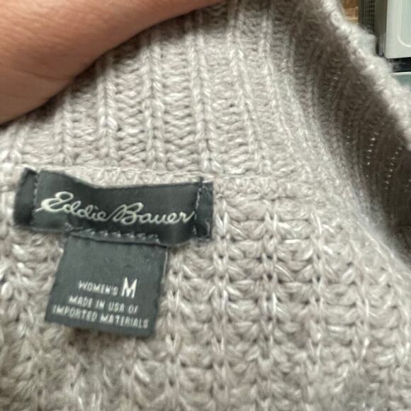 Eddie Bauer Size Medium Long Sweater Open Cardigan Southwestern Shawl Cozy - Picture 3 of 4